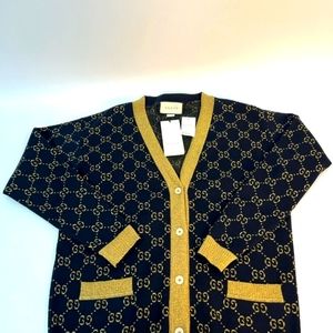 SOLD! NWT GG COTTON LAMÉ CARDIGAN
